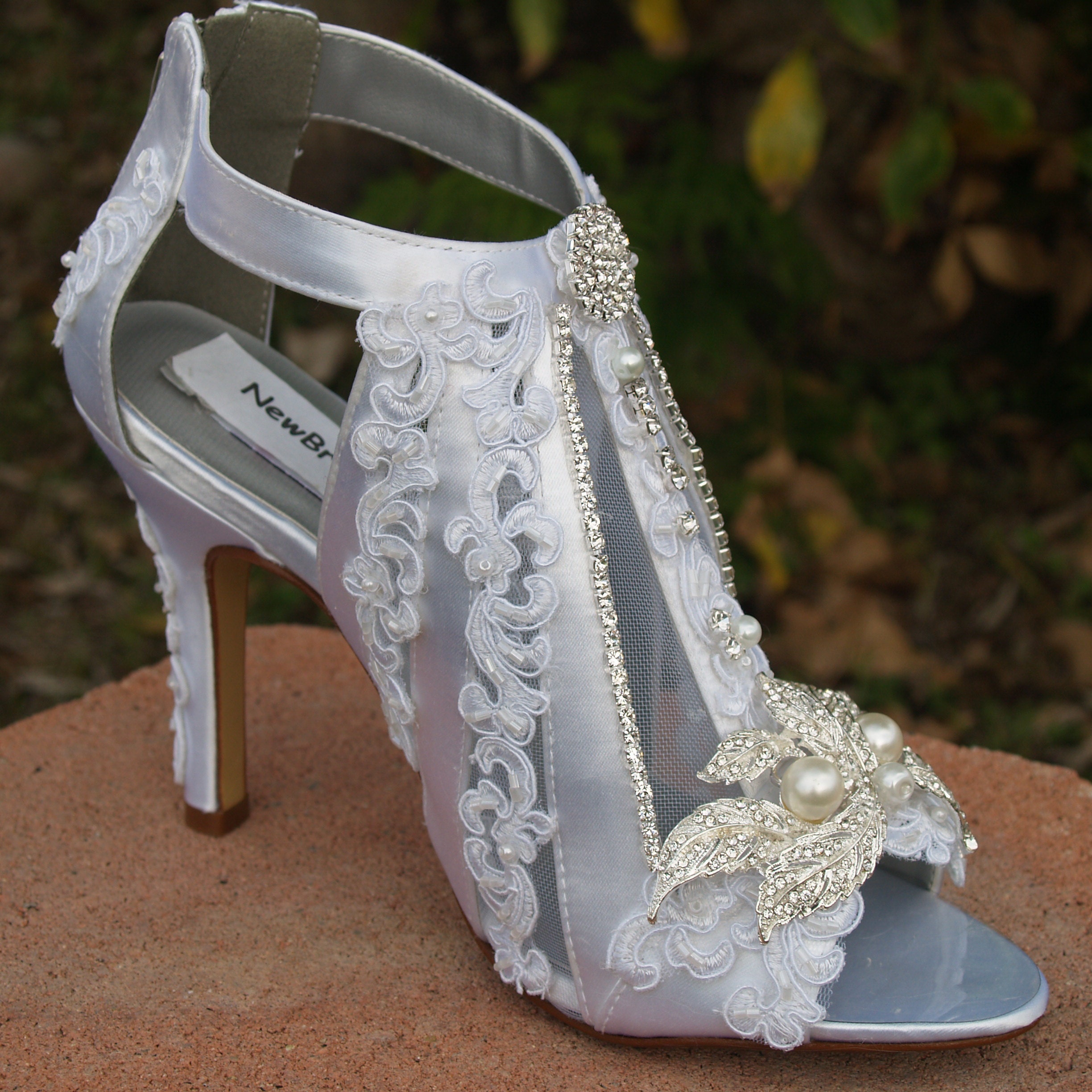 blue and white flat shoes