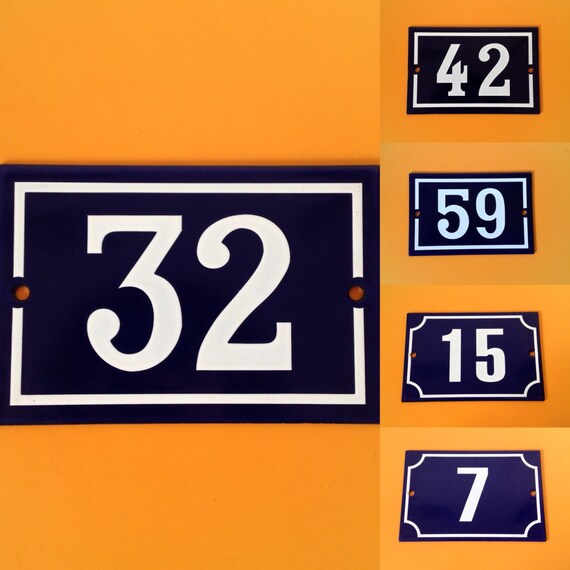 Vintage French House Numbers