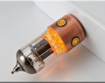 8/16/32/64/128GB ORANGE Porthole Pentode radio vacuum tube usb flash drive. Steampunk/Industrial style !!!FREE shipping!!!
