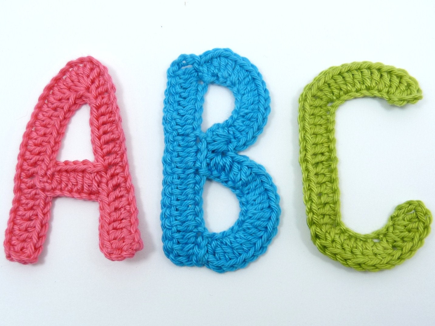 1 Applique letters crochet appliques 1 large crochet letter