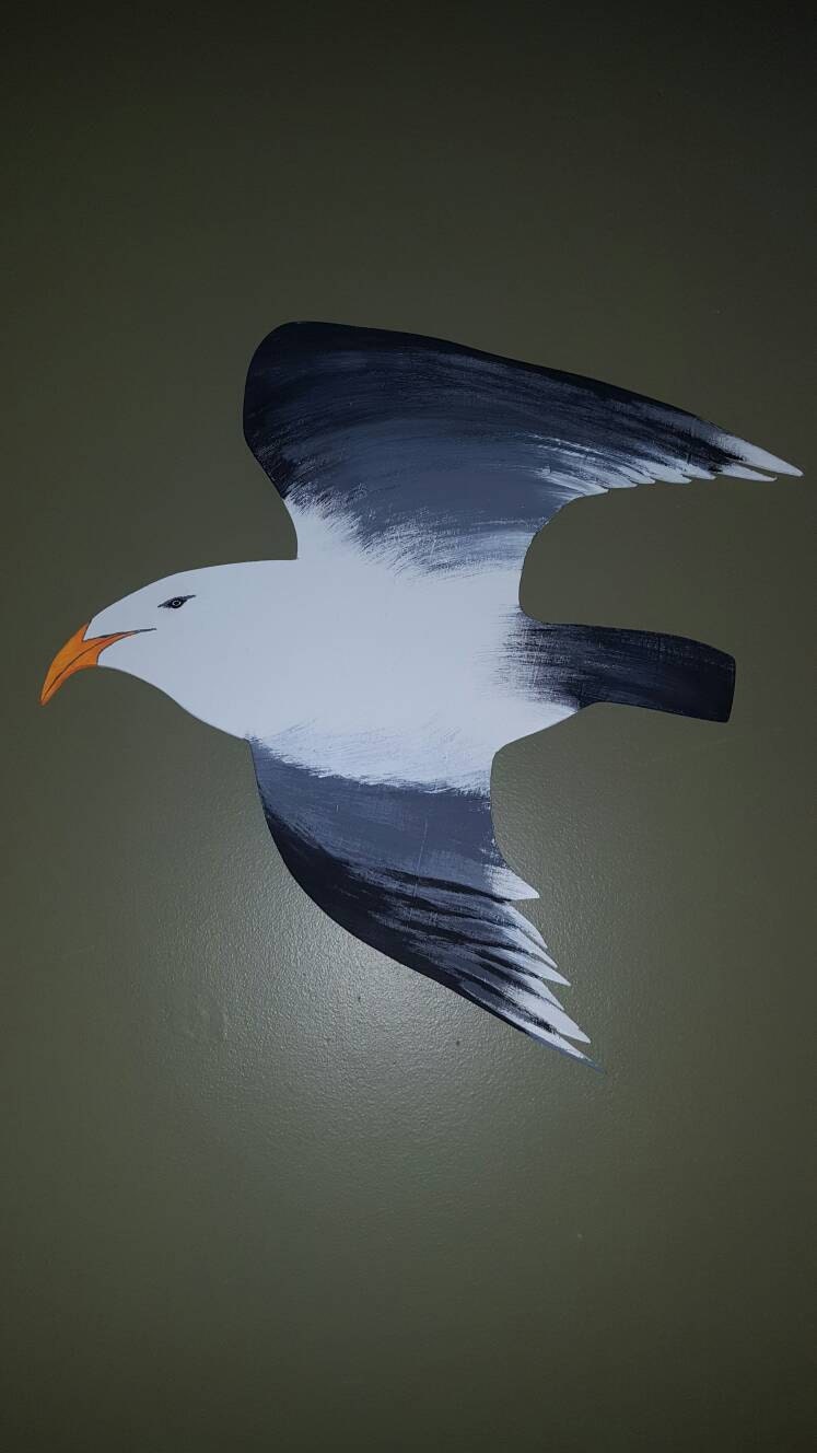 Jonathan Seagull Wall Art / Wall Hanging/ by ShellaciousGifts