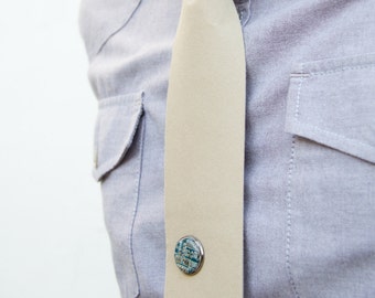 Pin - tie pin, Collar pin, recycled circuit board, fathers day gift, gift for him, men's