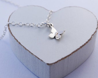 Tiny Silver Butterfly Necklace - Sterling Silver