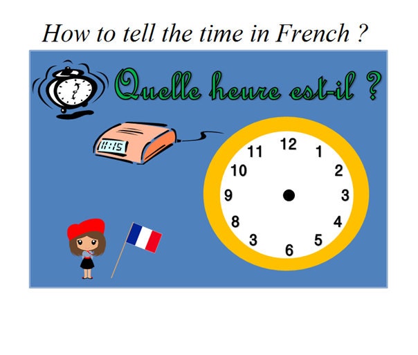 TELL the TIME in FRENCH-Learn the Time in French with Clock