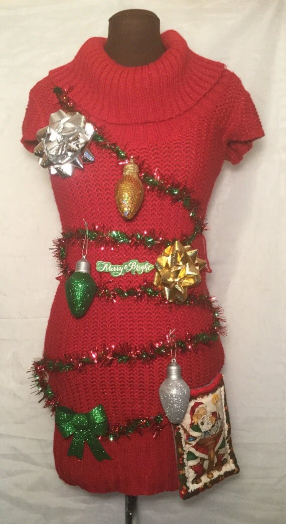 xmas ugly sweater dress