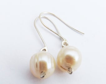 pearl earrings/freshwater pearl earrings/pearl drop earrings