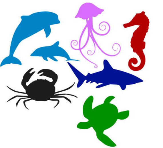 Download Ocean Animals SVGs for Cricut and Silhouette