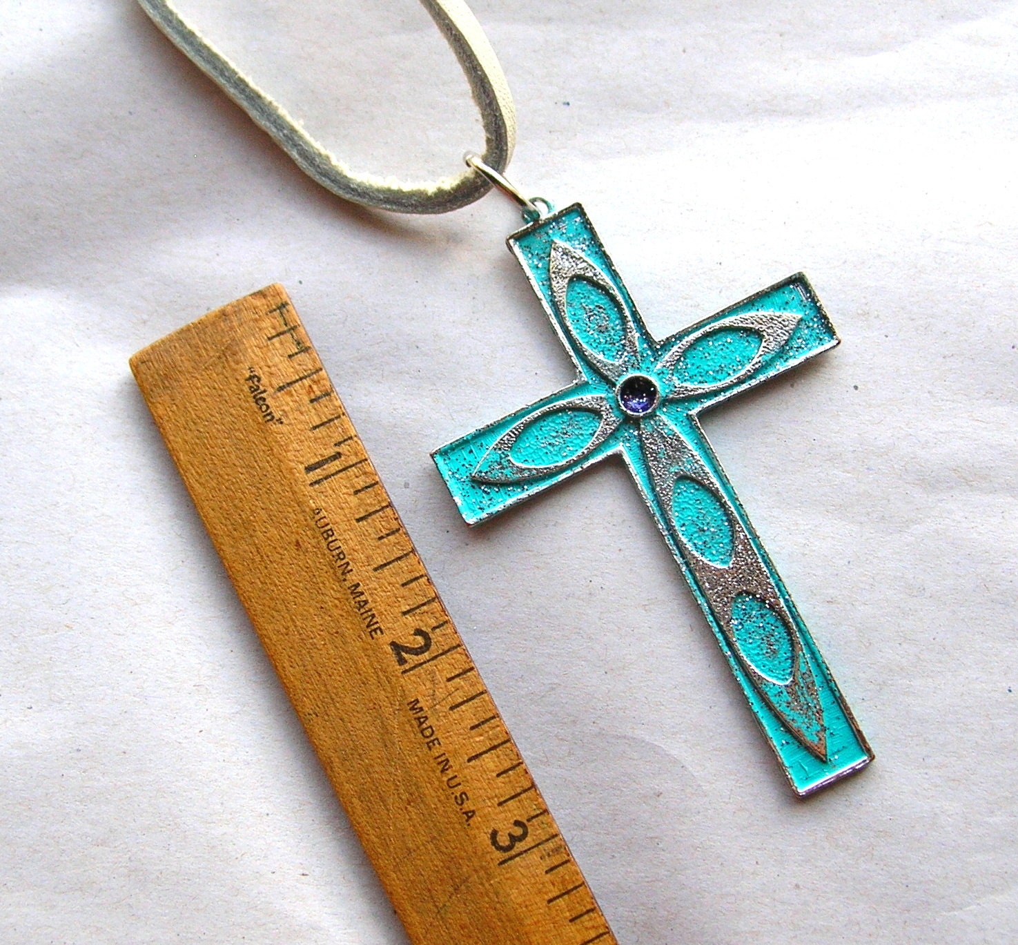 Bohemian Cross Necklace Gypsy Cross by BohemianGypsyCaravan