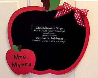 Apple chalkboard | Etsy