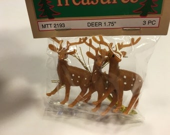 3 miniature Deer ornament (HR28)