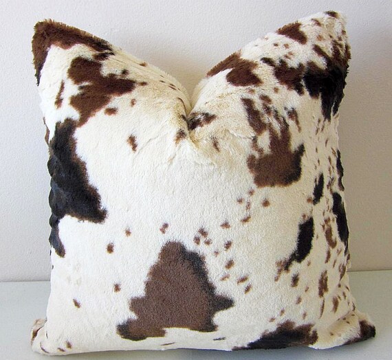 faux cow pillow