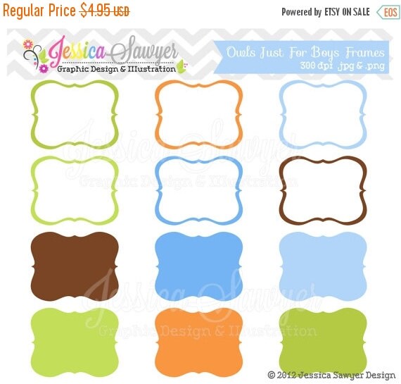 80% OFF - INSTANT DOWNLOAD, boys labels, tag clipart, printable labels, blue, orange, brown, for cards, invitations, scrapbooking Il_570xn