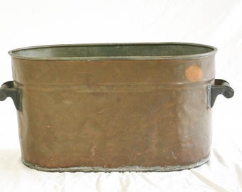 Vintage Copper Cauldron Antique Bucket Party Bucket