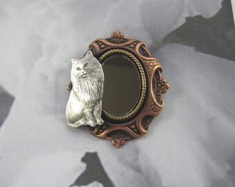 Cat Brooch- Cat Lover Gift- Cat Rescue- Cat Pin- Pretty Kitty- Gift for Cat Rescue