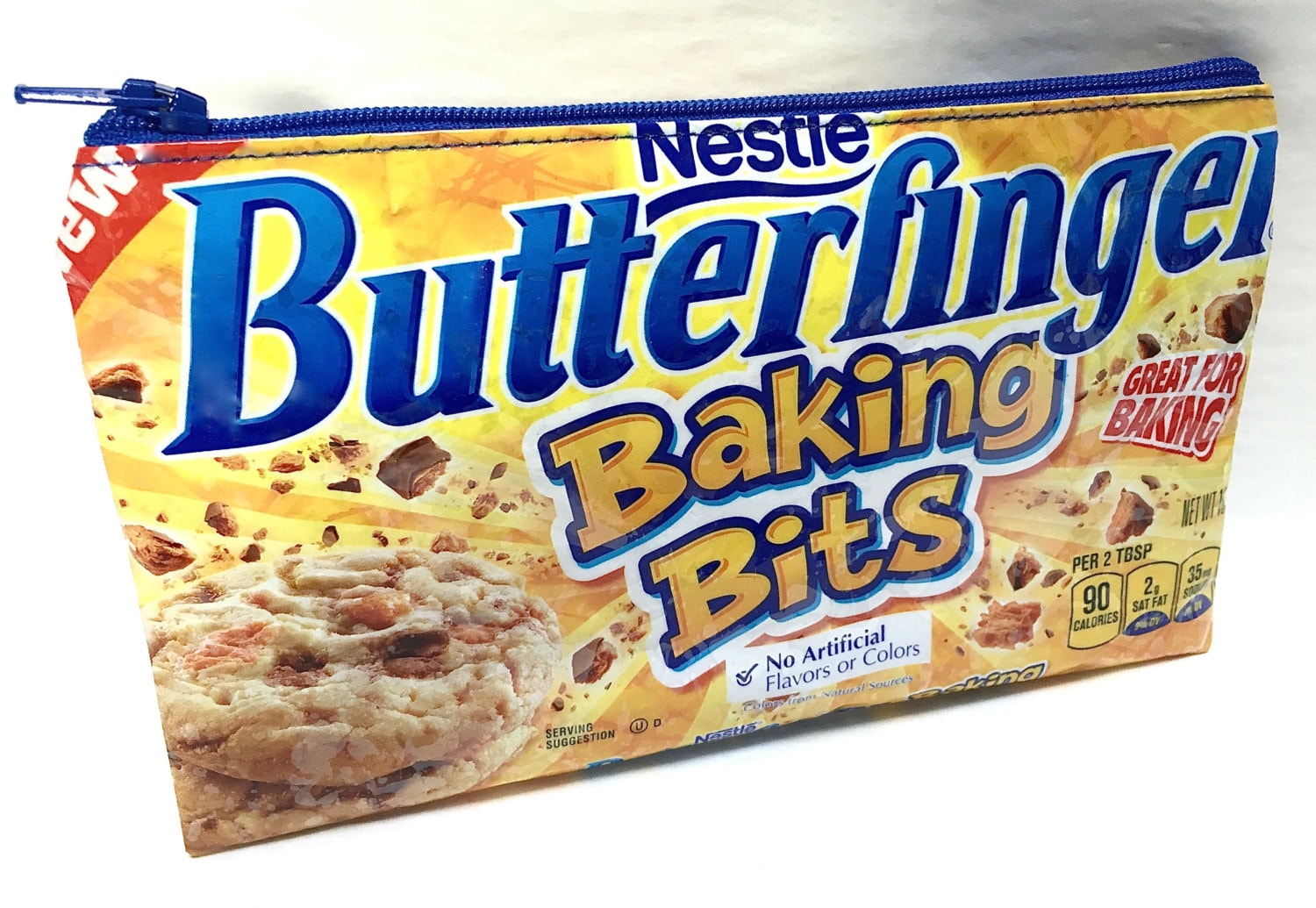 Butterfinger Baking Bits Candy Wrapper Upcycled Zippered