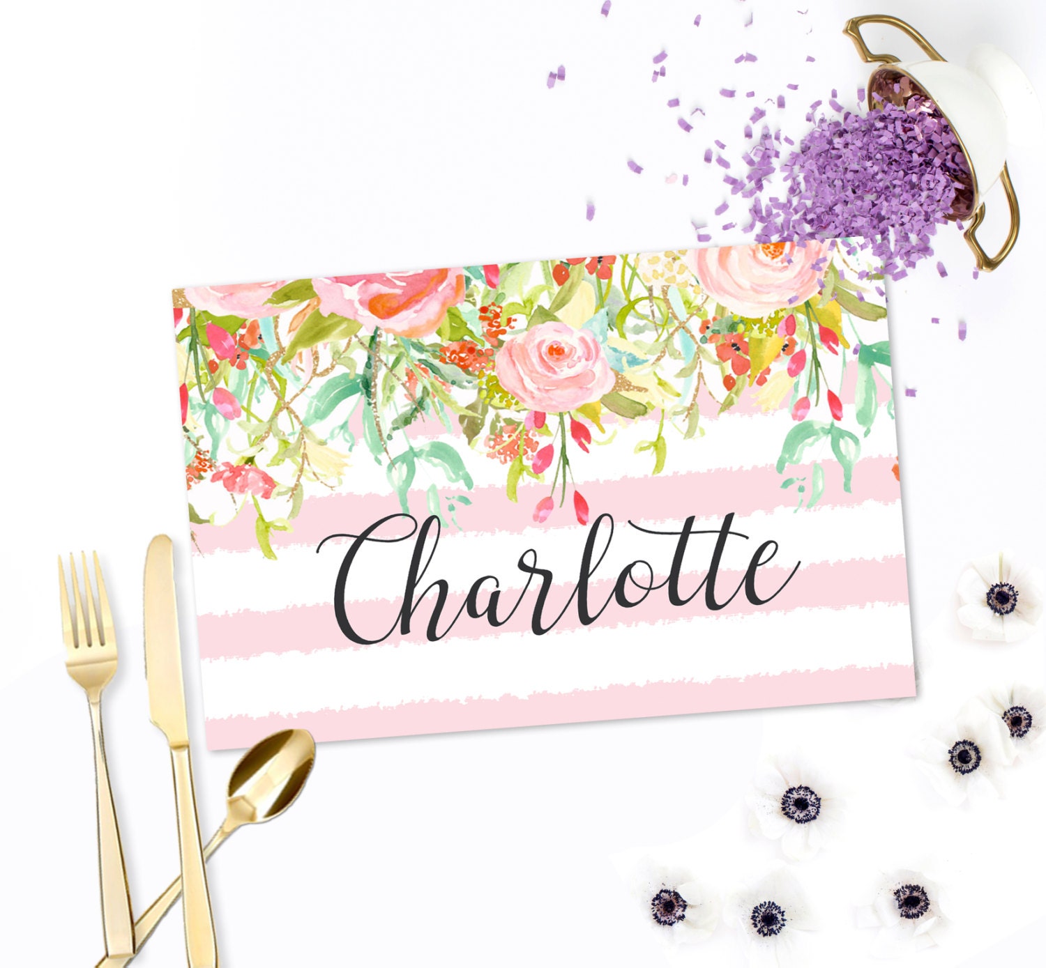 Personalized Paper Placemats Custom Placemats by BoutiqueMonogram