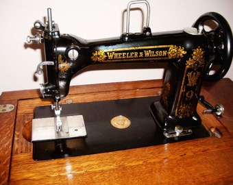 Wheeler and Wilson W9 Antique Treadle Sewing Machine, ca 1895