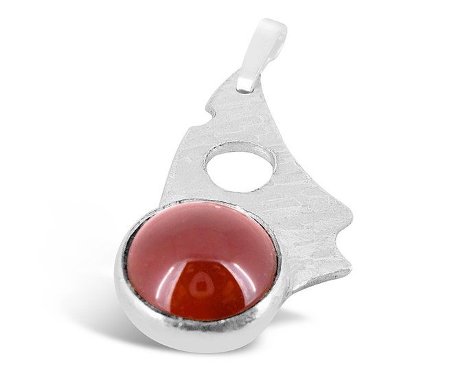 Carnelian and Sterling Silver Pendant