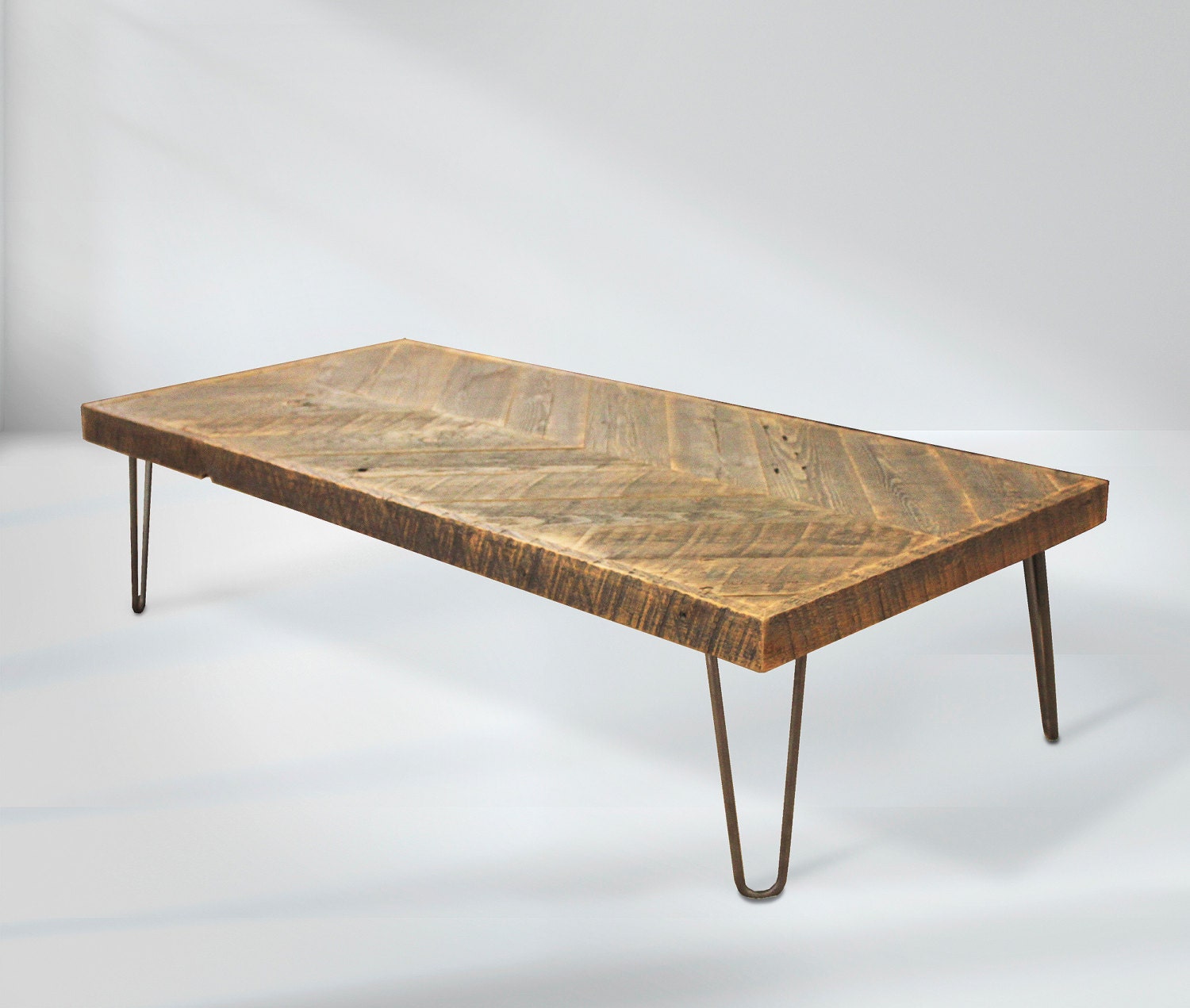 Reclaimed Wood Coffee Table Chevron Table