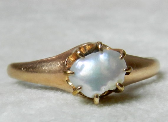Victorian Pearl Engagement Ring 1800s Authentic Tennessee