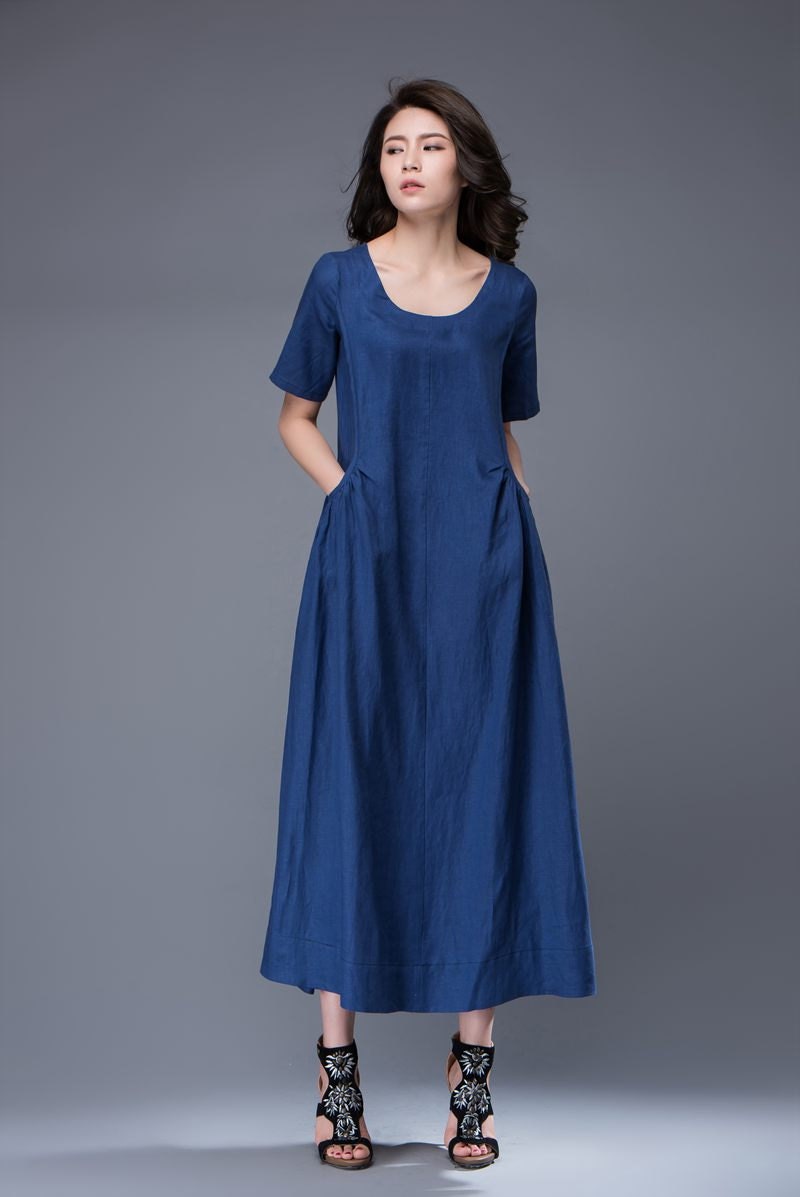 Royal Blue Dress Simple Elegant Everyday Wardrobe Staple