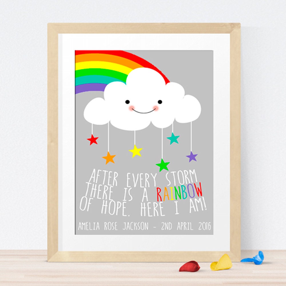 Rainbow Nursery Print Baby Gift Wall Art Like This Item