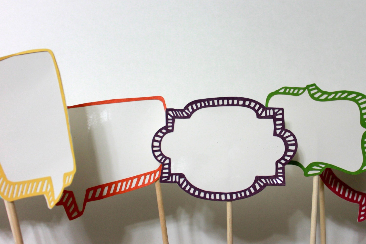 Dry Erase Blank Photo Booth Props Bright Set of 7