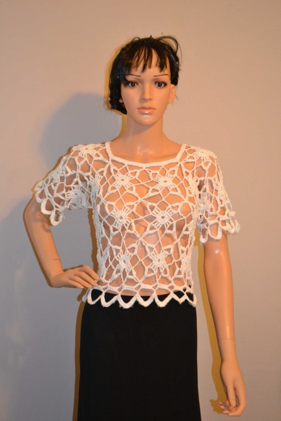 Wonderstruck Custom Made Cotton Size Hand Crocheted Shirt