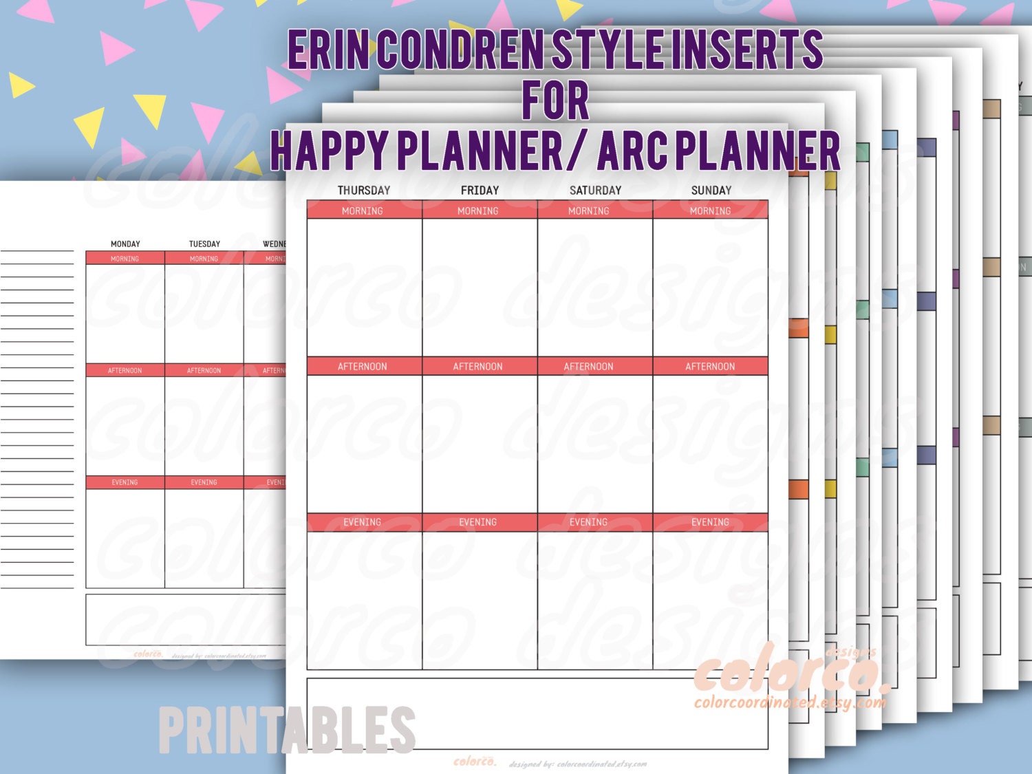 happy planner inserts erin condren vertical layout and size