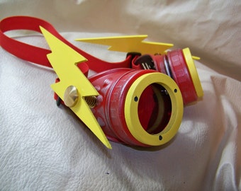 Slightly Distressed Steampunk Goggles-Inspired by The Flash