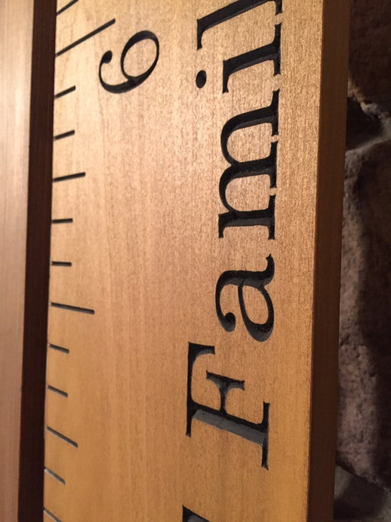 Engraved Wood Ruler Growth Chart by DomesticBlueprint on Etsy