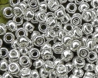 11/0 Bright Sterling Silver Plated Miyuki Seed Beads - 1224 - Miyuki # 961 - 5 Grams Sterling Silver Plated Miyuki 11/0 Beads