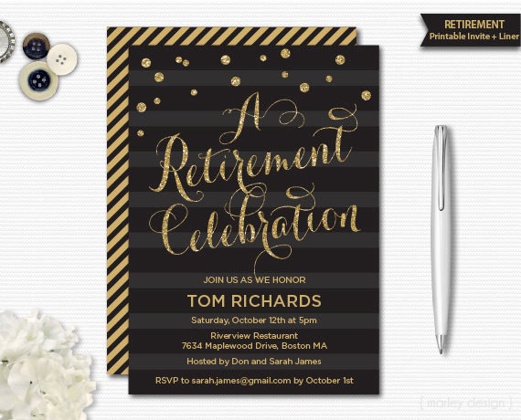 Retirement Invitation Retirement Party Retirement Celebration Printable ...