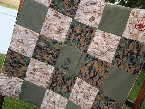 Custom Military Uniform Memory Quilt