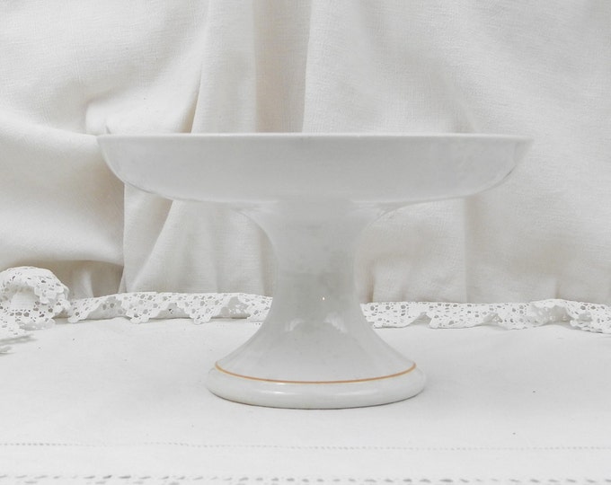 Antique French Porcelain Cake Stand White with a Simple Blue and Yellow Motif, French Country Decor, Chateau Chic, Vintage Home, Fruit Plate Antique French Porcelain Cake Stand White with a Simple Blue and Yellow Motif, French Country Decor, Chateau Chic, Vintage Home, Fruit Plate