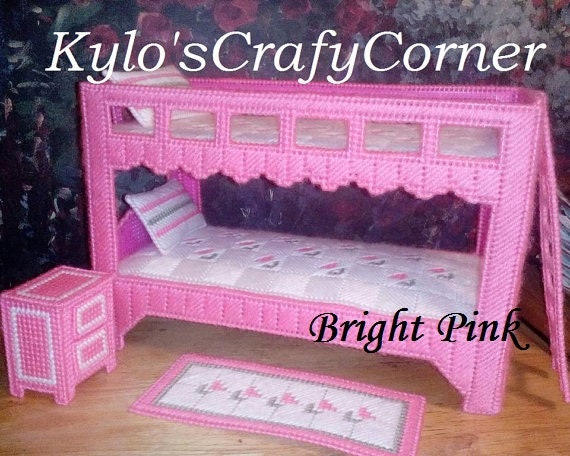 Barbie Bunk Bed Set /Night stand / Barbie Furniture /Plastic