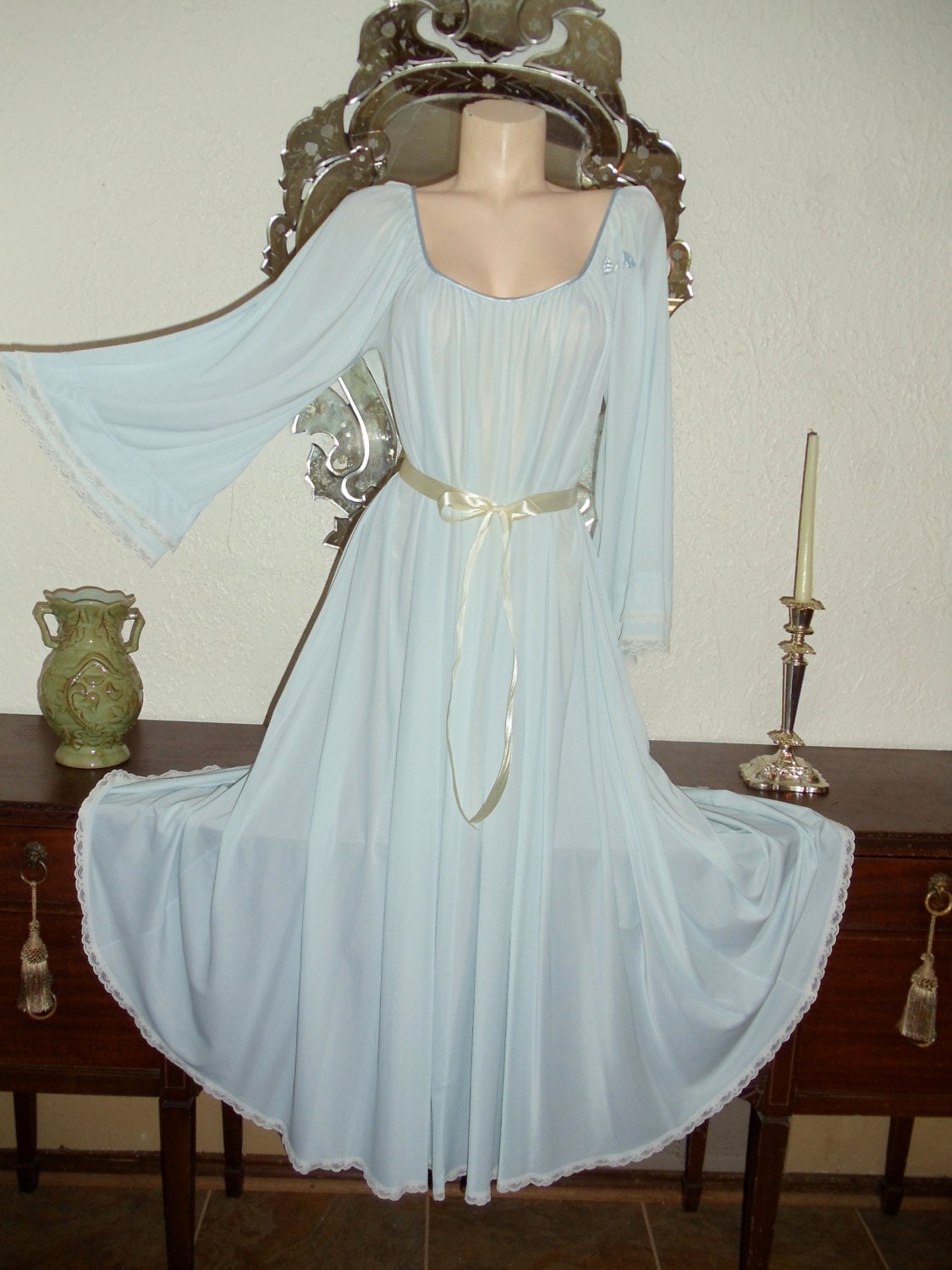 Vintage Lucie Ann Nightgown Gown Lingerie Negligee Sleepwear