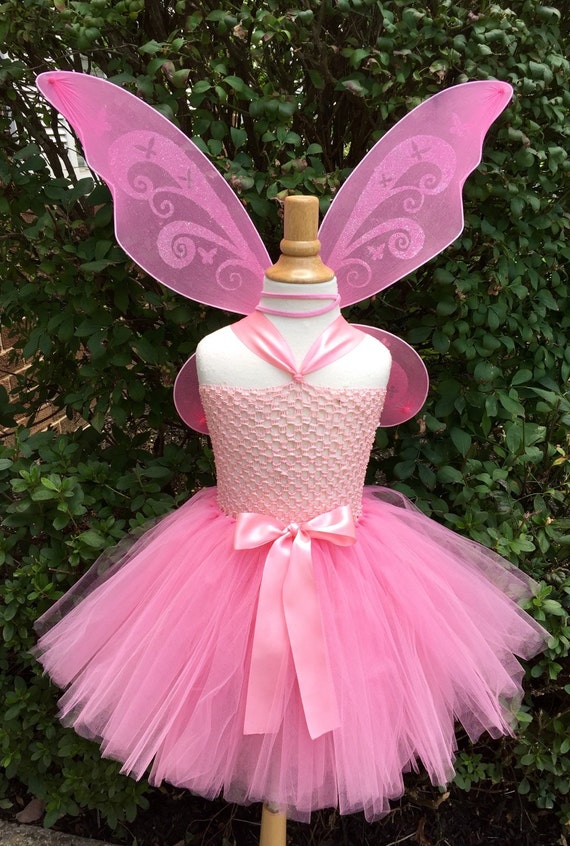 Items similar to Pink Fairy Tutu Dress, Pink Fairy Tutu, Pink Fairy ...