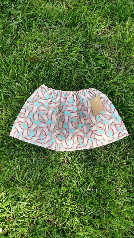 Little Girls Toddler Sized Baseball Skirt Custom Made To