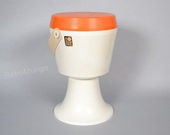 1970s Space-Age retro sewing and Knitting Storage Box
