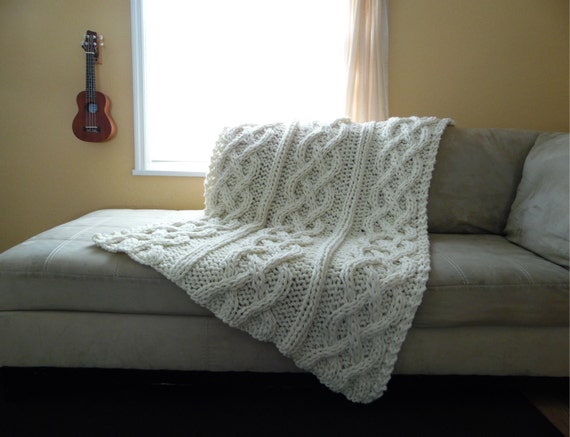 Cable Knit Blanket Made-To-Order