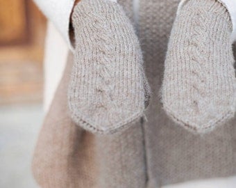 Alpaca Wool Mittens | Warm Winter Mittens | Women's Mittens | Wool Mittens | Beige Alpaca Mittens | Woolen Mittens | Winter Alpaca Gloves