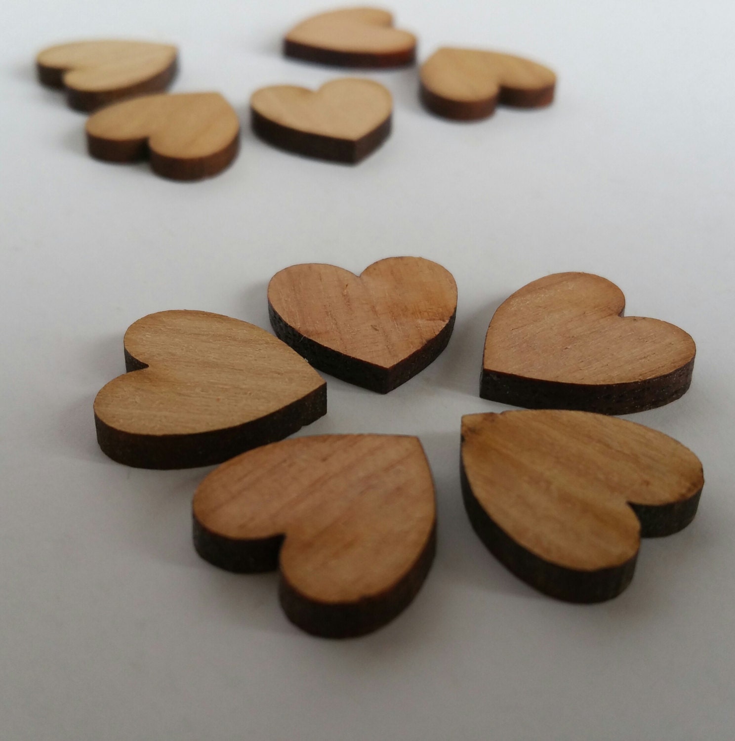 Pack of 5 Valentine day heart small wooden hearts Wooden
