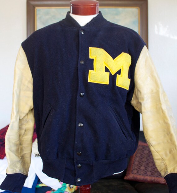 Vintage University of Michigan Letterman Jacket Wolveriens