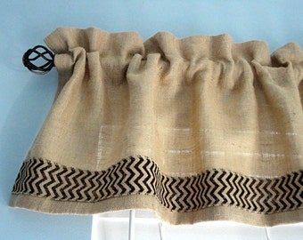 Burlap Valance Window Valance Housewares Window Treatment Kitchen Valance Rod Pocket Home Decor Curtains Draperies Custom Valance