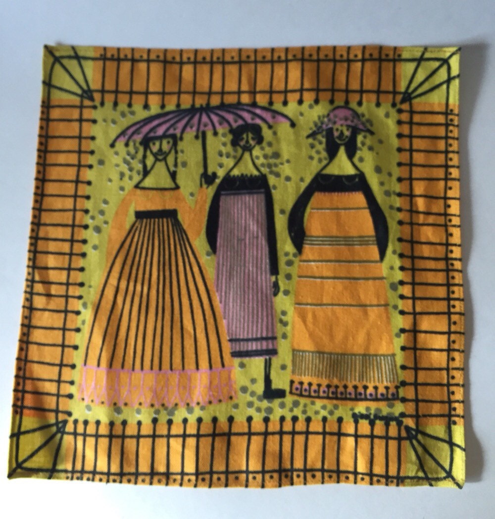 Vintage Mid Century Danish Modern Textile Art