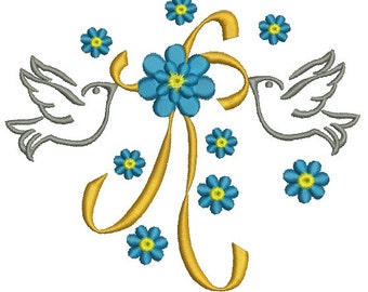 wedding doves - Machine Embroidery Design - three sizes