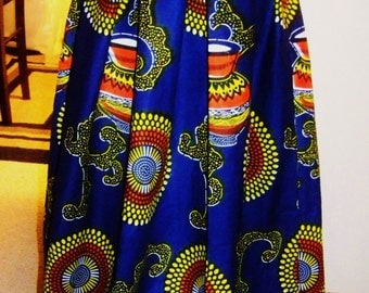 FREE SHIPPING African PRINT Skirt, Ankara African Skirt, great for any occasion, Wedding, Party, Vacation, Cruise, Picnic. Great gift idea.