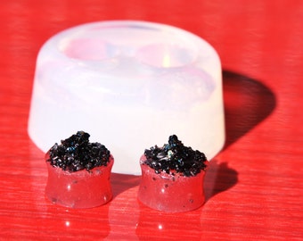 Ear gauges and ear tunnels clear silicone mold for Make at home resin plugs (A54) SIZE 18mm.