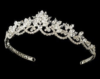 Silver Clear Vintage Inspired Bridal Tiara